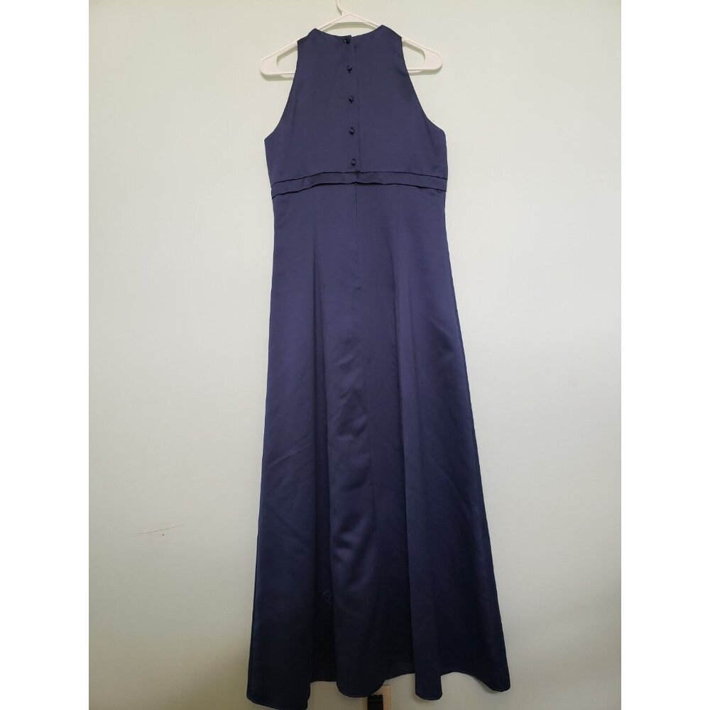 Scott McClintock Women 12 Formal Dress Prom Dark Blue Sleeveless Maxi Bridesmaid - Picture 2 of 8